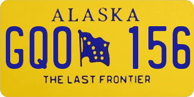 AK license plate GQO156