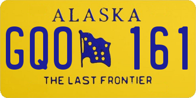 AK license plate GQO161