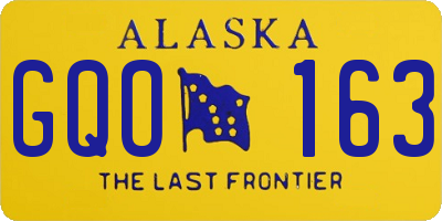 AK license plate GQO163