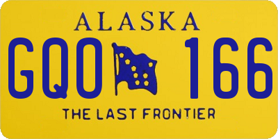AK license plate GQO166