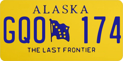 AK license plate GQO174