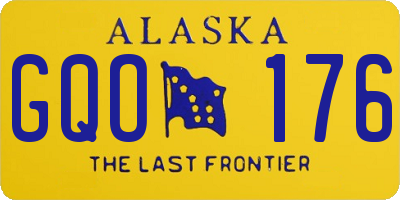 AK license plate GQO176