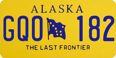 AK license plate GQO182