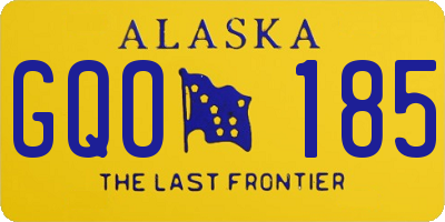 AK license plate GQO185