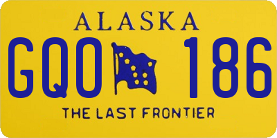 AK license plate GQO186