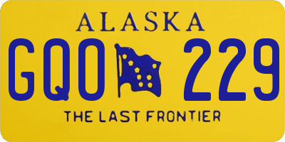AK license plate GQO229