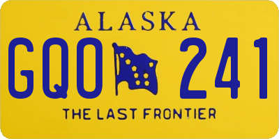 AK license plate GQO241