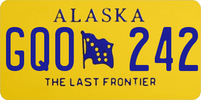 AK license plate GQO242