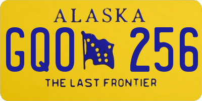 AK license plate GQO256