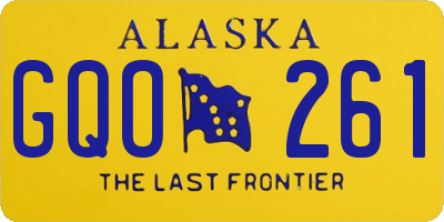 AK license plate GQO261