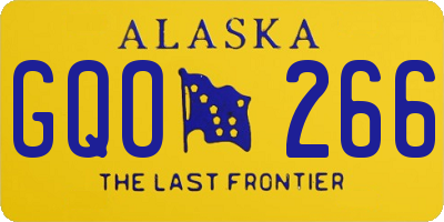 AK license plate GQO266