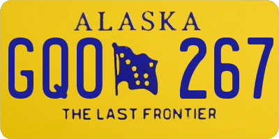 AK license plate GQO267