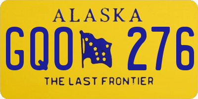 AK license plate GQO276