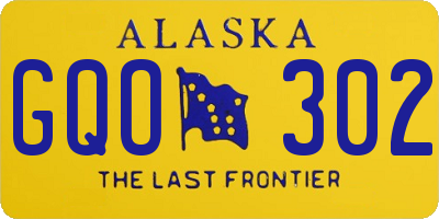 AK license plate GQO302