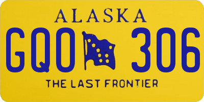 AK license plate GQO306