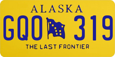 AK license plate GQO319
