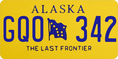 AK license plate GQO342