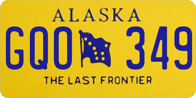 AK license plate GQO349