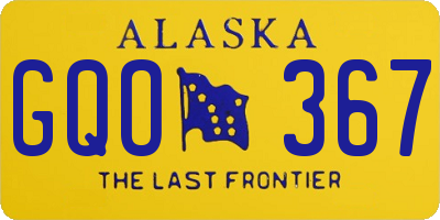 AK license plate GQO367