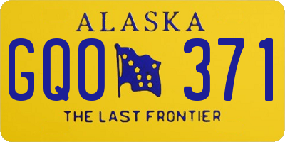 AK license plate GQO371