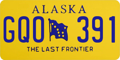 AK license plate GQO391