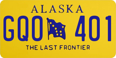 AK license plate GQO401