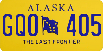 AK license plate GQO405