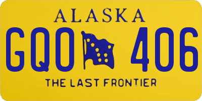 AK license plate GQO406
