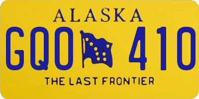 AK license plate GQO410