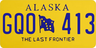 AK license plate GQO413