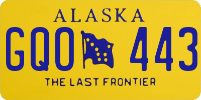 AK license plate GQO443