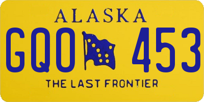 AK license plate GQO453