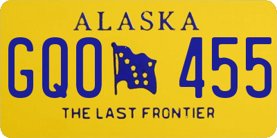 AK license plate GQO455