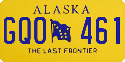 AK license plate GQO461