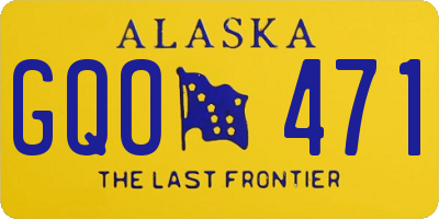 AK license plate GQO471