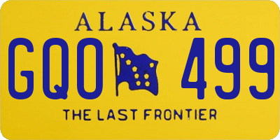 AK license plate GQO499