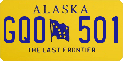 AK license plate GQO501