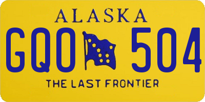 AK license plate GQO504