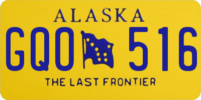 AK license plate GQO516