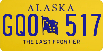 AK license plate GQO517