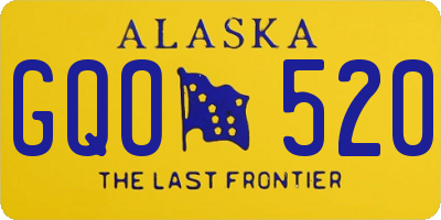 AK license plate GQO520