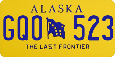 AK license plate GQO523