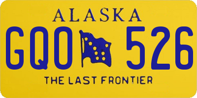 AK license plate GQO526