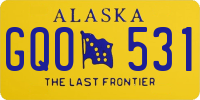 AK license plate GQO531