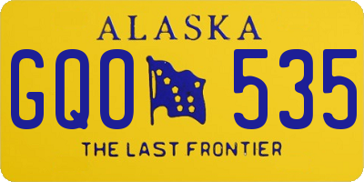 AK license plate GQO535