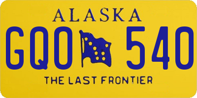 AK license plate GQO540