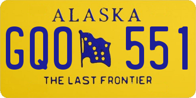 AK license plate GQO551