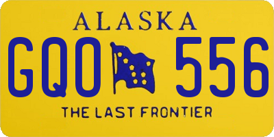 AK license plate GQO556