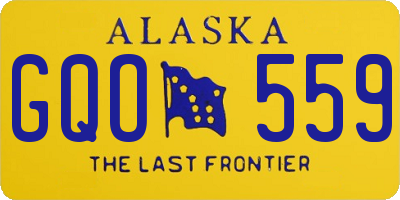 AK license plate GQO559