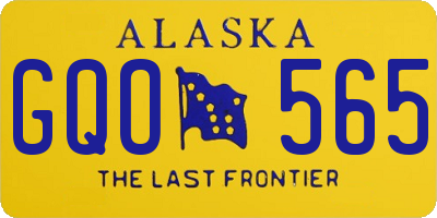 AK license plate GQO565